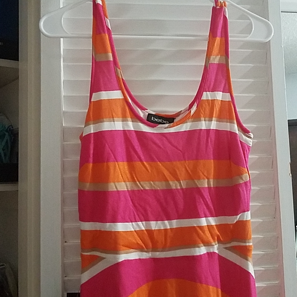 High low striped dress